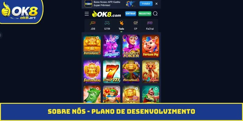 Sobre Nós - Plano de desenvolvimento